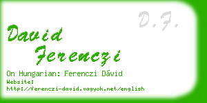 david ferenczi business card